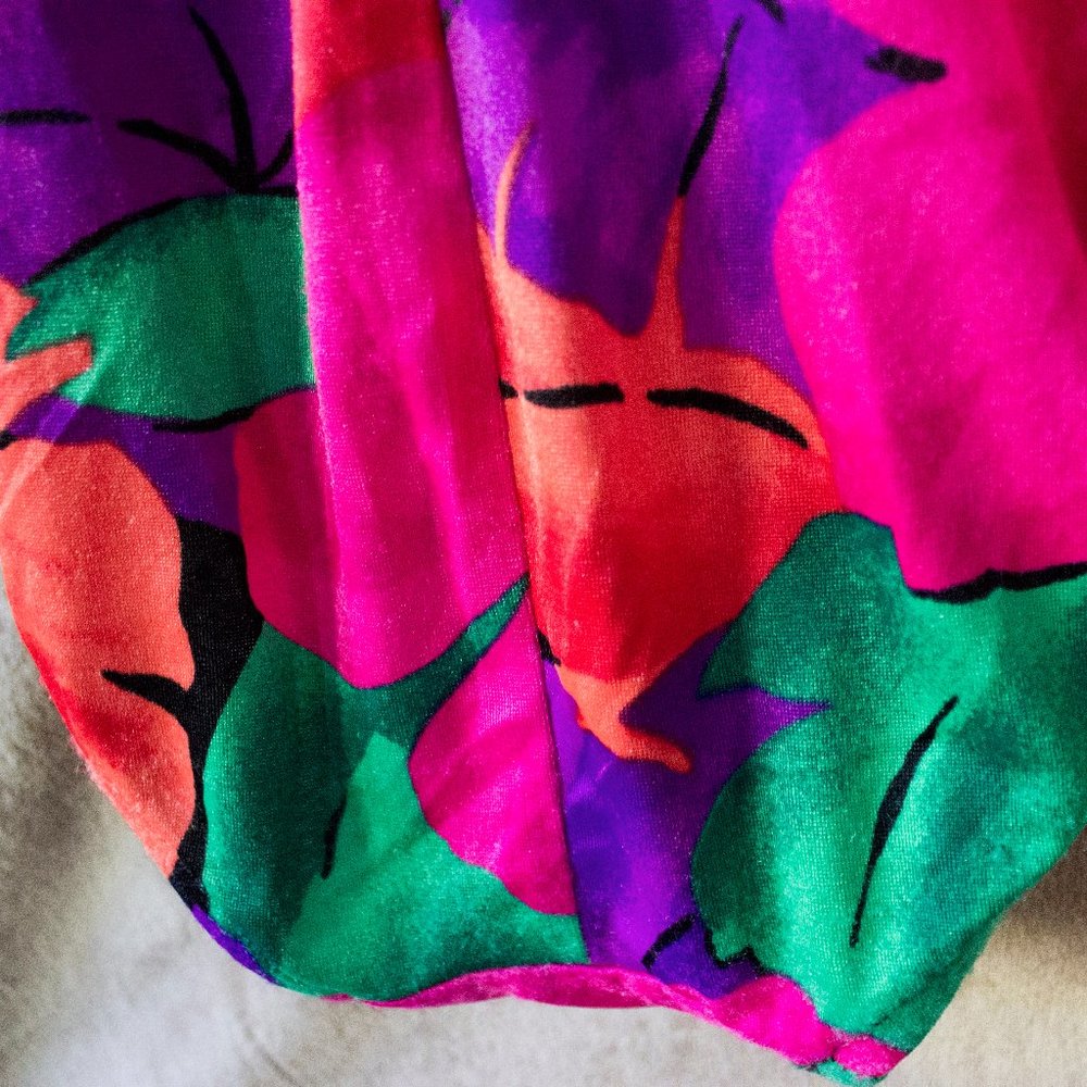 Neon Vintage Swimsuit 2/$20 One Piece Floral 80s - Picture 7 of 8